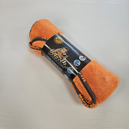 Рушник/Мікрофібра двостороння для сушіння MAGNUM 50*60см, помаранчевий