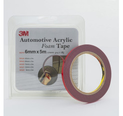Двосторонній скотч 3М Foam 6 мм x 5 м x 0.8 мм Темно-сірий GT 6008 (30319)