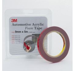Двосторонній скотч 3М Foam 9 мм x 5 м x 0.8 мм Темно-сірий GT 6008 (30320)