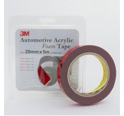 Двосторонній скотч 3М Foam 20 мм x 5 м x 0.8 мм Темно-сірий GT 6008 (30323)