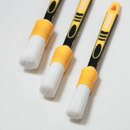 Пензлі (набір) MAGNUM YELLOW (3 шт.) з синтетичного м’якого ворсу та гумовою ручкою