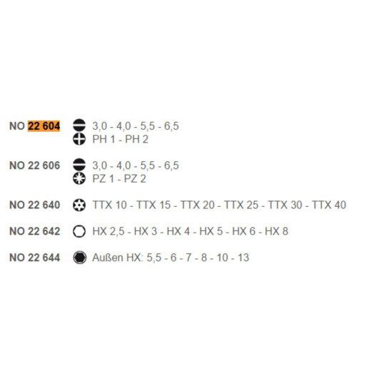 PROXXON 22604, Набір викруток FLEX-DOT