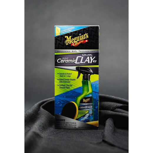 Набір для очищення кузова з ефектом кераміки Meguiar's Hybrid Ceramic Quik Clay Kit.