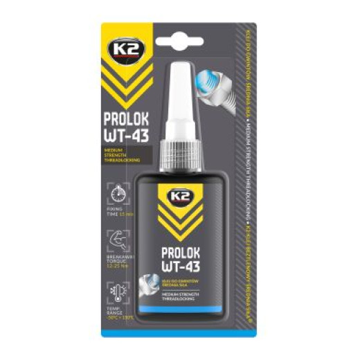 Фіксатор різьби анаеробний К2 PROLOK WT-43 MEDIUM 50 мл