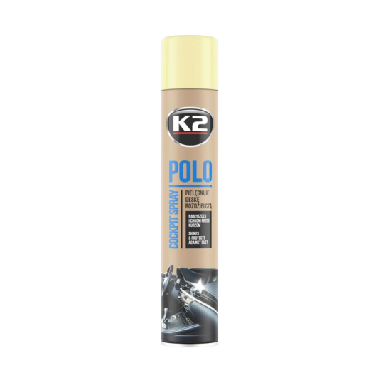 Поліроль K2 Perfect Polo Cockpit Spray Vanilla для відновлення кольору та матового лоску 750 мл