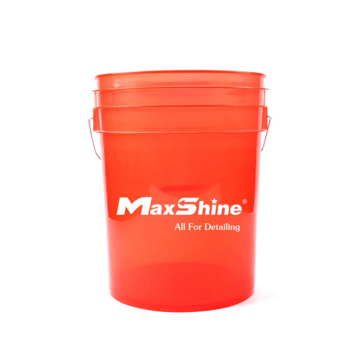 Відро для детейлінгу 20 л. - MaxShine Detailing Bucket Transparent червоний (MSB002-R)