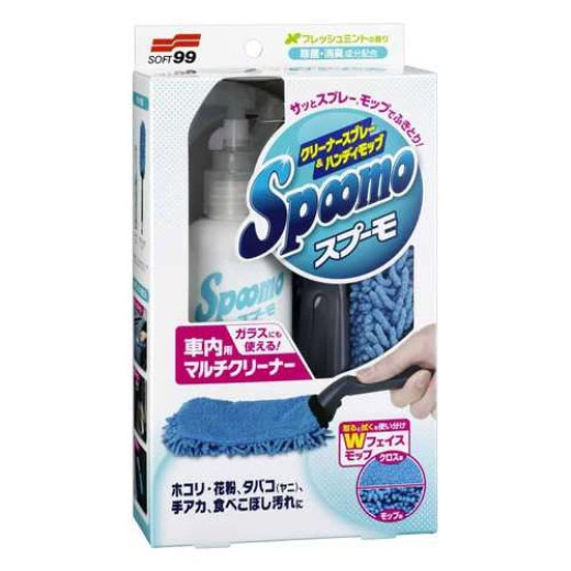 Очищувач та покриття для пластику салону  SOFT99 Spoomo Cleaner Spray Handy Mop