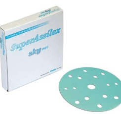 Блакитний шліфувальний абразивний диск KOVAX Super Assilex Sky K600 Ø152 mm, 15 holes