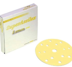 Жовтий шліфувальний абразивний диск KOVAX Super Assilex Lemon K800 Ø152 mm, 15 holes