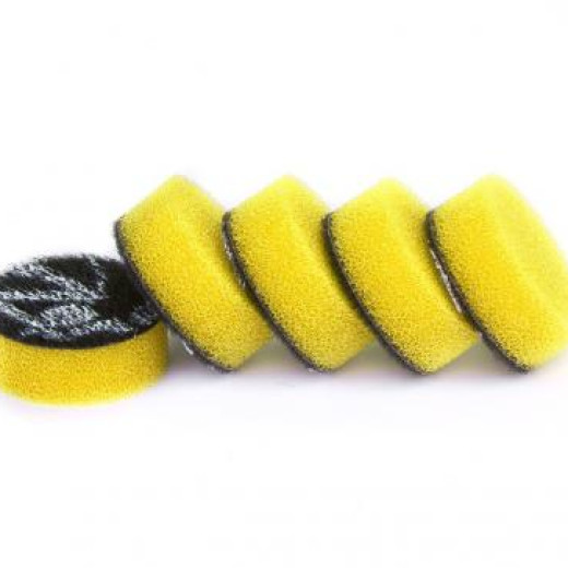 Полірувальний круг-пад поролон ZviZZer Ø25/9 mm Mini polishing sponge м'який, жовтий ZVPSMini25FC