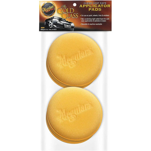 Набір аплікаторів поролонових - Meguiar's Gold Class Foam Applicator Pads 4 шт. жовтий (W0004)