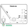 Домкрат 25т/10т 185-276/372мм підкатний пневмогідравлічний