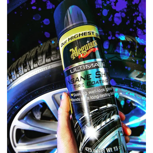 Спрей для чорніння шин - Meguiar's Ultimate Insane Shine™ Tire Coating 425 г. (G190315)