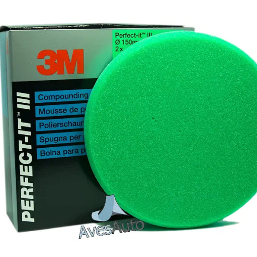 Полировальный круг жесткий - 3M Perfect it™ III Hookit™ 150 мм. зеленый (50487)