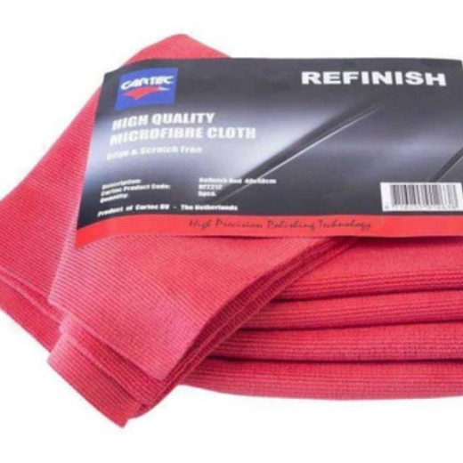 Фібра для авто - Cartec Refinish Microfibre Towel 40х40см. червона