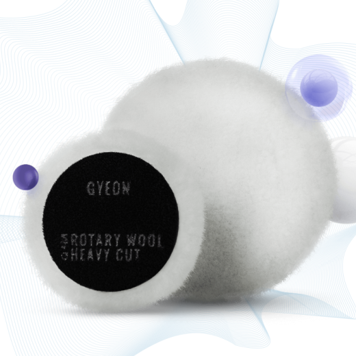 КРУГ ДЛЯ ПОЛІРУВАННЯ GYEON Q²M ROTARY WOOL HEAVY CUT ХУТРЯНИЙ РІЖУЧИЙ 125ММ