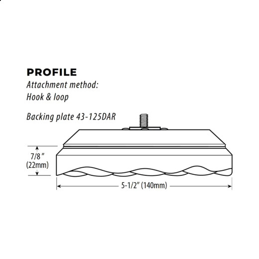 Полірувальний круг рифлений фінішний - Lake Country Waffle Pro Black Finishing Foam 125 мм (WP-7255-130MM)