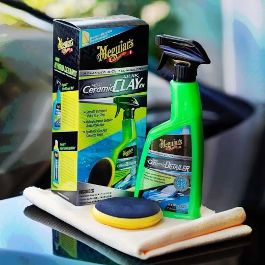 Набір для очищення кузова з ефектом кераміки - Meguiar's Hybrid Ceramic Quik Clay Kit (G200200)