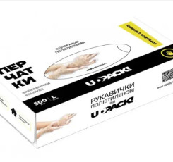 Рукавички поліетиленові - UDPACK 500 шт. в картонній упаковці (18177)