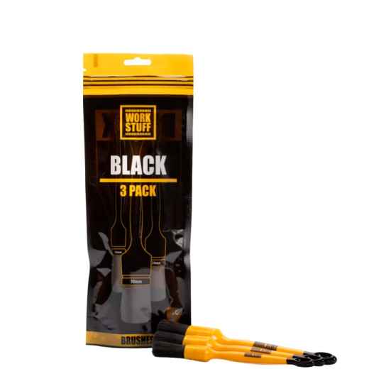 Набір хімостійких синтетичних пензлів для детейлінгу
 Work Stuff Detailing Brush Black 3 pack