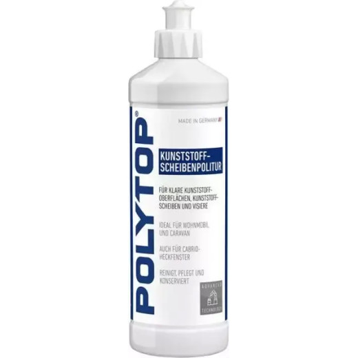 Полірувальна паста для оргскла, скла, пластику та фар POLYTOP Plastic Glass Polish 500 ml