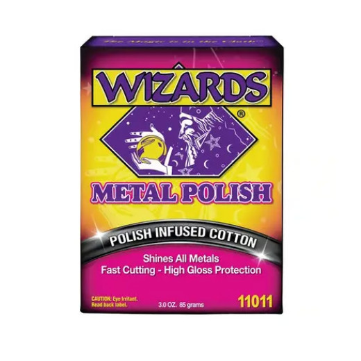 Вата для очищення металу і хрому - Wizards Metal Polish 85 р. (11011)