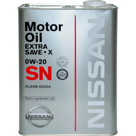 Синтетичне моторне мастило, 4 л NISSAN Extra Save X 0W-20