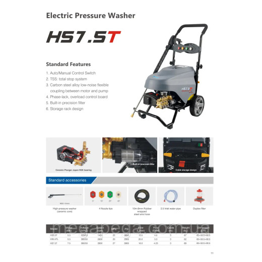 Мийка високого тиску DOLPHIN HS7.5T max270bar