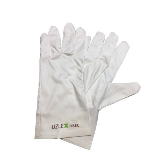 21911200 Мікрофіброві рукавички білі FIBER high-quality hand wrap gloves, white (1 pair) UZLEX