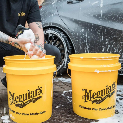 Відро пластикове для мийки авто - Meguiar's Yellow Bucket 19 л. жовтий (RG203)