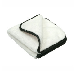 Рушник мікрофібровий - MaxShine Microfiber Towel 40x40 см. 800 gsm  біло-чорний (1014040W)