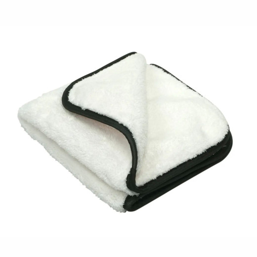 Рушник мікрофібровий - MaxShine Microfiber Towel 40x40 см. 800 gsm  біло-чорний (1014040W)