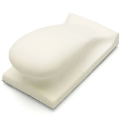 93075 125x70 мм. (5") Шліфований блок під руку білий — Flexipads Ergonomic Palm Grip White MEDIUM Block