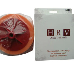 Полірувальний круг середньої жорсткості оправці - HRV 150 мм. помаранчевий