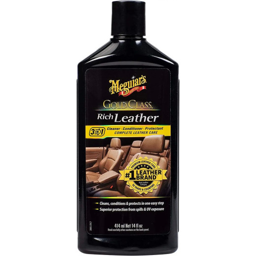 Лосьйон 3 в 1 для догляду за шкіряним салоном - Meguiar's Gold Class™ Rich Leather Lotion 3 in 1 414 мл. (G7214)