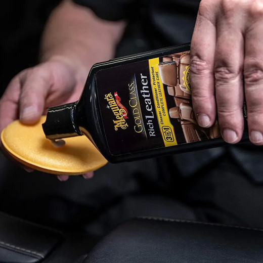 Лосьйон 3 в 1 для догляду за шкіряним салоном - Meguiar's Gold Class™ Rich Leather Lotion 3 in 1 414 мл. (G7214)