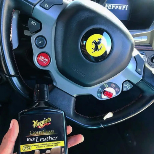 Лосьйон 3 в 1 для догляду за шкіряним салоном - Meguiar's Gold Class™ Rich Leather Lotion 3 in 1 414 мл. (G7214)