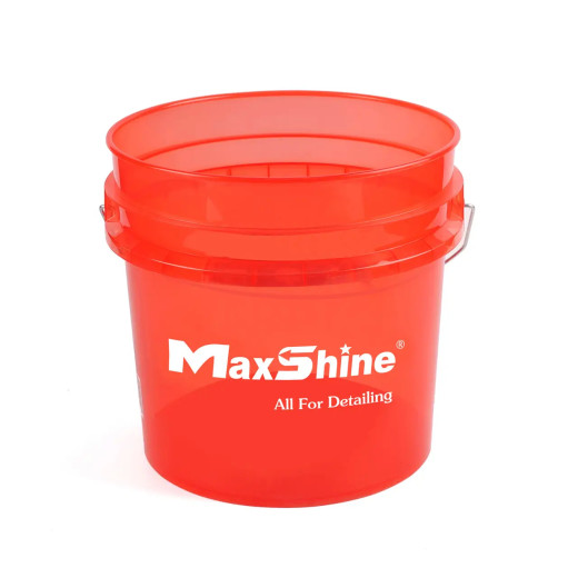 Відро для детейлінгу 13 л. - MaxShine Detailing Bucket Transparent червоний (MSB001-R)