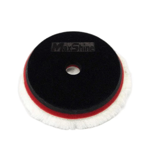 Грубий полірувальний круг з вовни Ø125 мм MaxShine Wool Cutting Pad - Torsional Rubber Backed