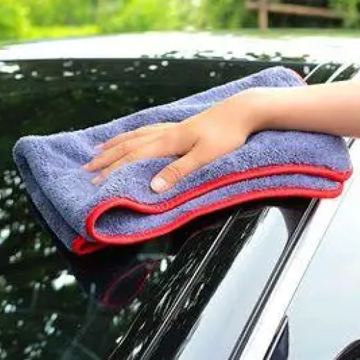 Рушник мікрофібровий - MaxShine Microfiber Towel 40x60 см. 600 gsm сіро-червоний (1014060G)