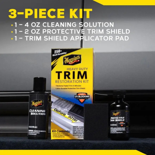 Набір для відновлення зовнішнього пластику - Meguiar`s Heavy Duty Trim Restoration Kit (G250100)