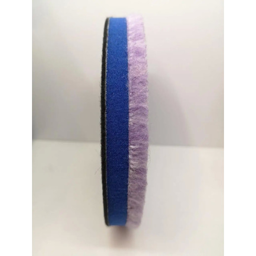 Полірувальний круг з гібридної шерсті на поролоні - Lake Country Blue Foam & Purple Foamed Wool Pad 125 мм. (HD-9550-WH)