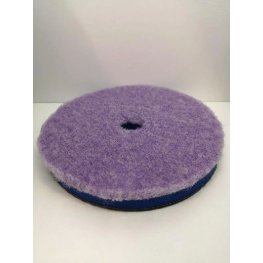 Полірувальний круг з гібридної шерсті на поролоні - Lake Country Blue Foam & Purple Foamed Wool Pad 125 мм. (HD-9550-WH)