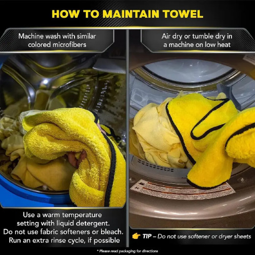 Рушник мікрофібровий для сушки - Meguiar`s Supreme Shine Drying Towel 78,7x54,6 см. жовтий (X190400)