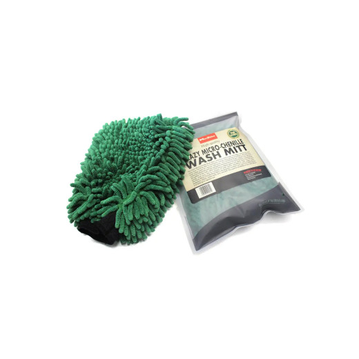 Рукавичка синельна для миття авто - MaxShine Micro Chenille Wash Mitt зелений (1120003G)