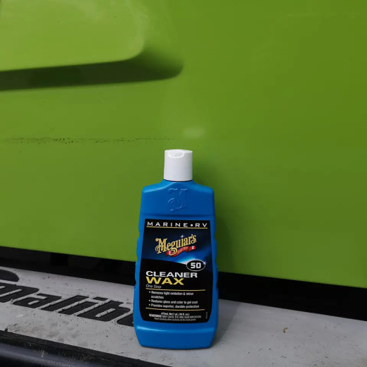 Однокроковий очисний віск для човнів — Meguiar`s Marine/RV One Step Cleaner Wax Liquid 473 мл. (M5016)