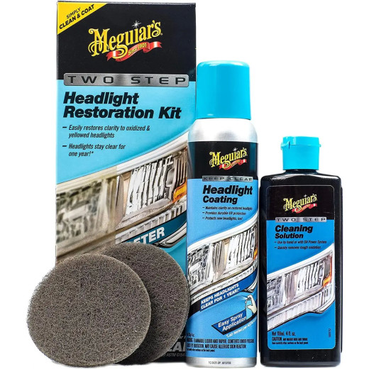 Набір для відновлення та захисту фар - Meguiar's Two Step Headlight Restoration Kit (G2970)