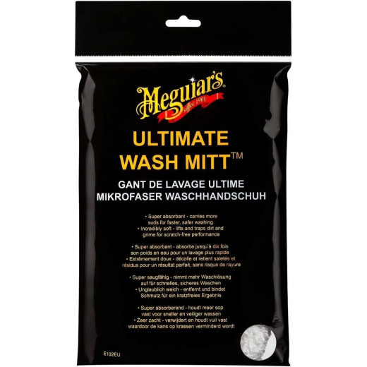 Рукавиця мікрофіброва для мийки - Meguiar's Ultimate Microfiber Wash Mitt 20х25 см. (E102EU)