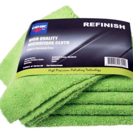 Фібра для авто - Cartec Refinish Microfibre Towel 40х40см. зелений