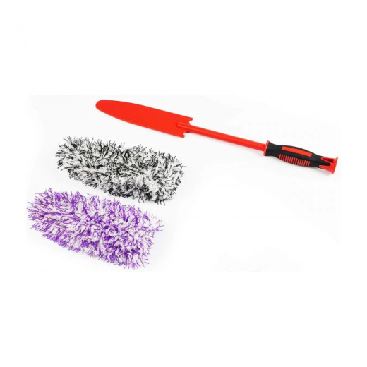 Йорж для дисків зі змінною голівкою MaxShine Premium Flat Microfiber Wheel Brush with Replaceable Cover